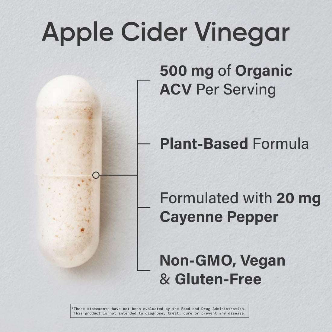 Sports Research Apple Cider Vinegar with Cayenne Pepper | Made from Organic Fermented Apple Cider - Non-GMO Project Verified & Vegan Certified (120 Veggie Capsules)