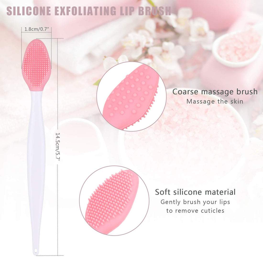 Yebeauty Silicone Facial Cleansing Brush, 5pcs Face Scrubber, 5pcs Nose Blackhead Remover and 5pcs Double-Sided Exfoliating Lip Brush Lip Exfoliator Tool for Sensitive, Delicate, Dry Skin, Set of 15
