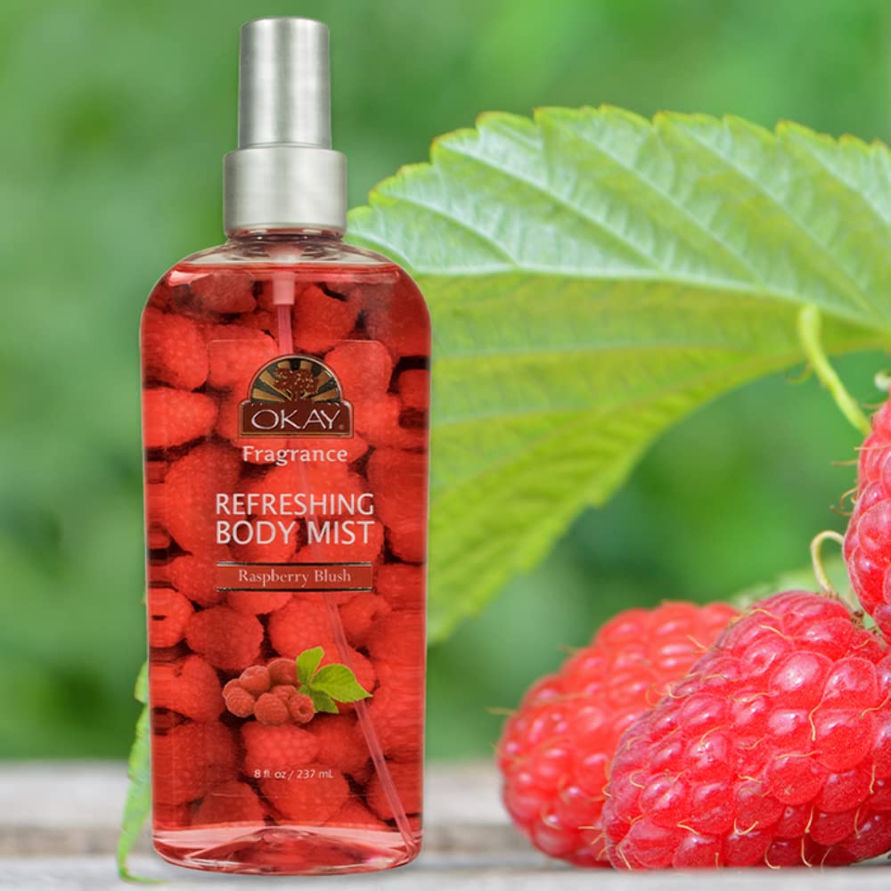 Okay Refreshing Body Mist, 8 oz, Raspberry Blush