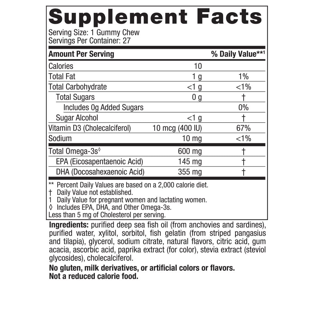 Nordic Naturals Zero Sugar DHA Prenatal Vitamin Gummies, Strawberry Orange Flavor - 27 Gummies - Supplements for Pregnancy - 600 mg Omega-3 Fish Oil and 400 IU Vitamin D3-27 Servings