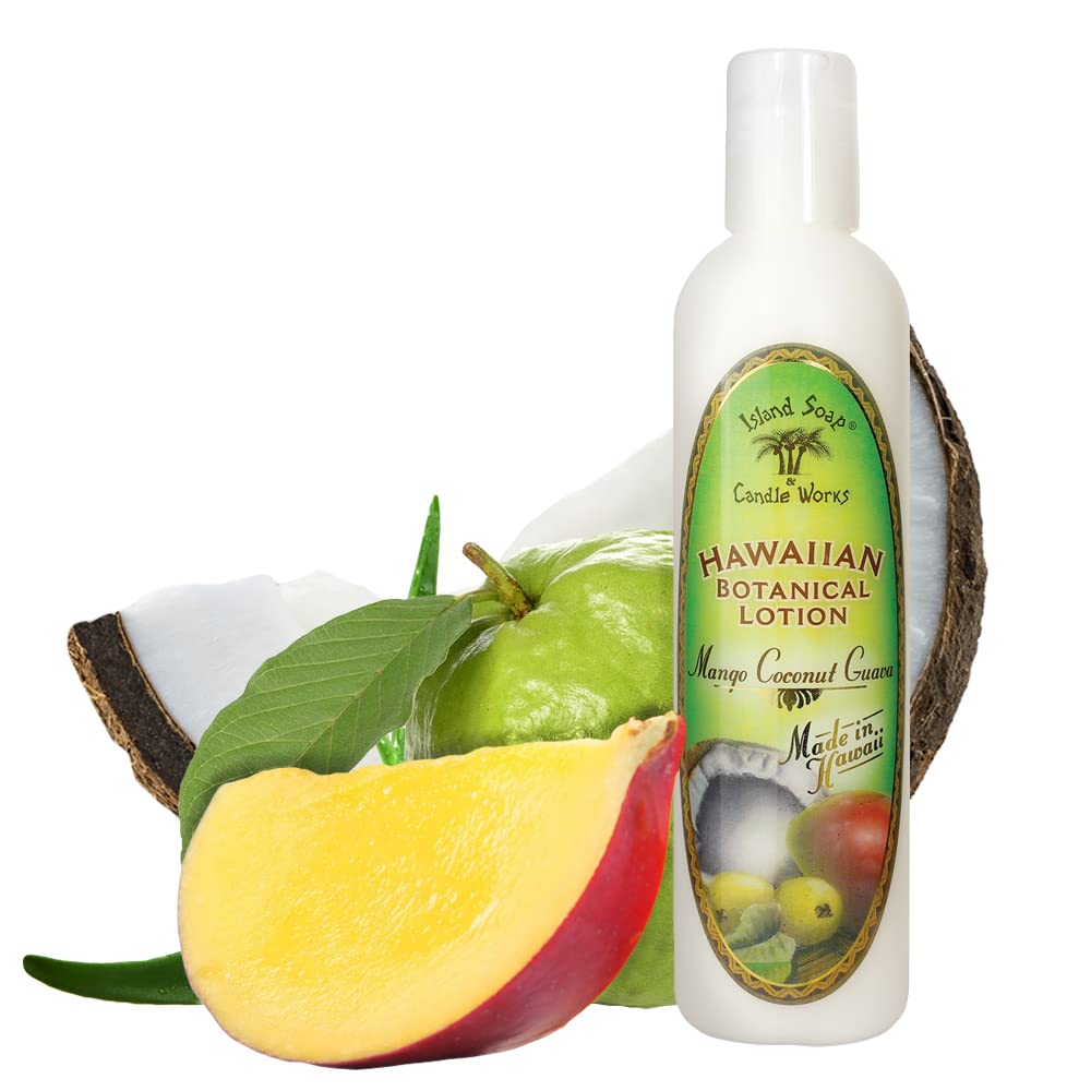 Island Soap & Candle Works Lotion, Mango Coconut Guava, 8.5 Ounce
