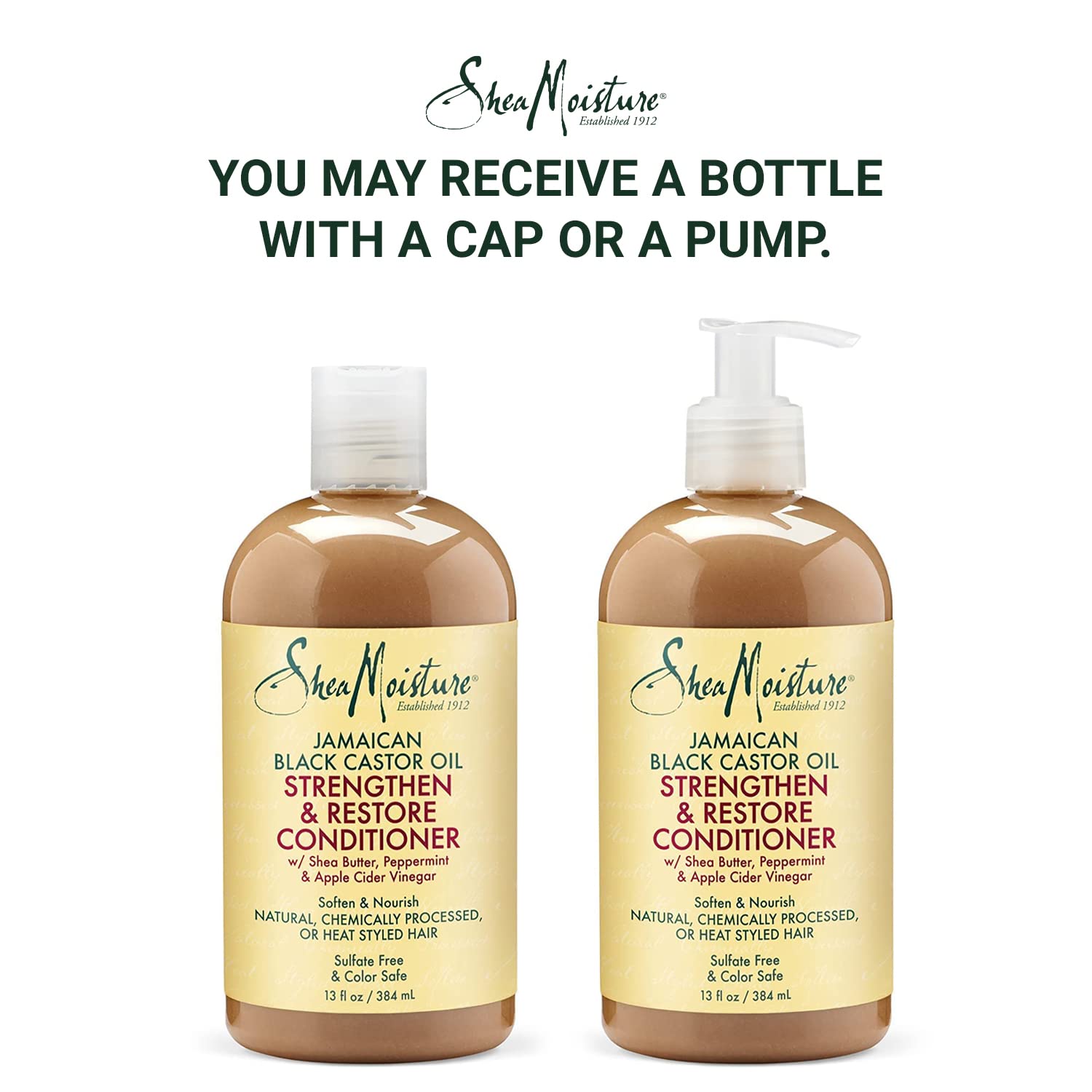 SheaMoisture Curly Bundle: 16 oz Shampoo, 13 oz Conditioner, 11.5 oz Leave-in with Jamaican Black Castor Oil for Healthy Growth and Restoration - Sulfate Free