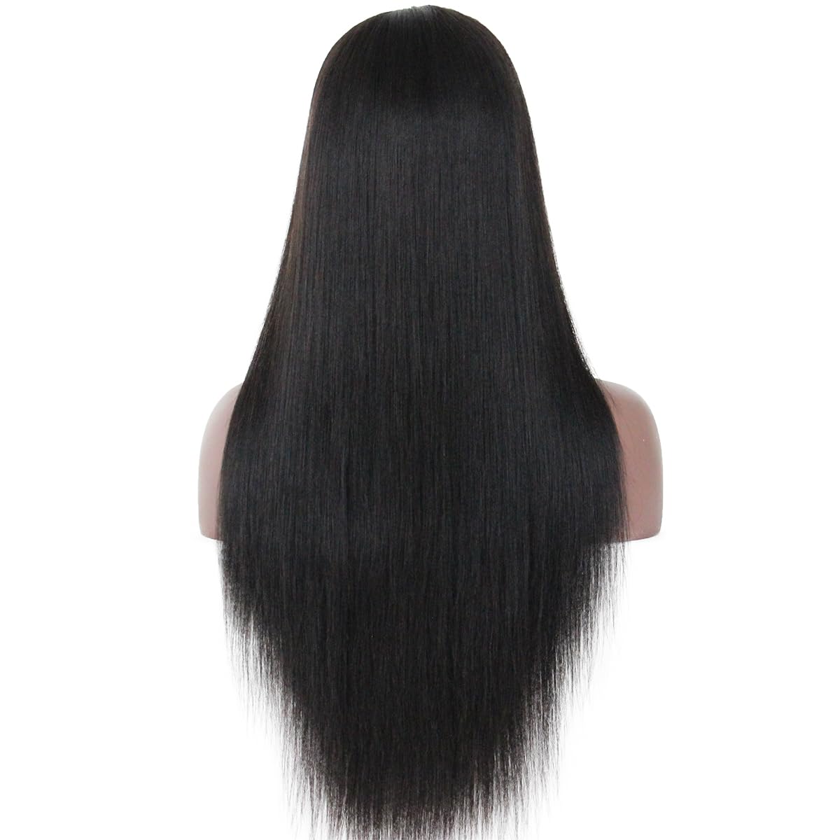 Premier 360 Lace Frontal Wig Light Yaki Straight Brazilian Remy Human Hair Wigs for Women 150% Density 360 Lace Front Wigs Pre Plucked Hairline with Baby Hair 16 inch Natural Color free part