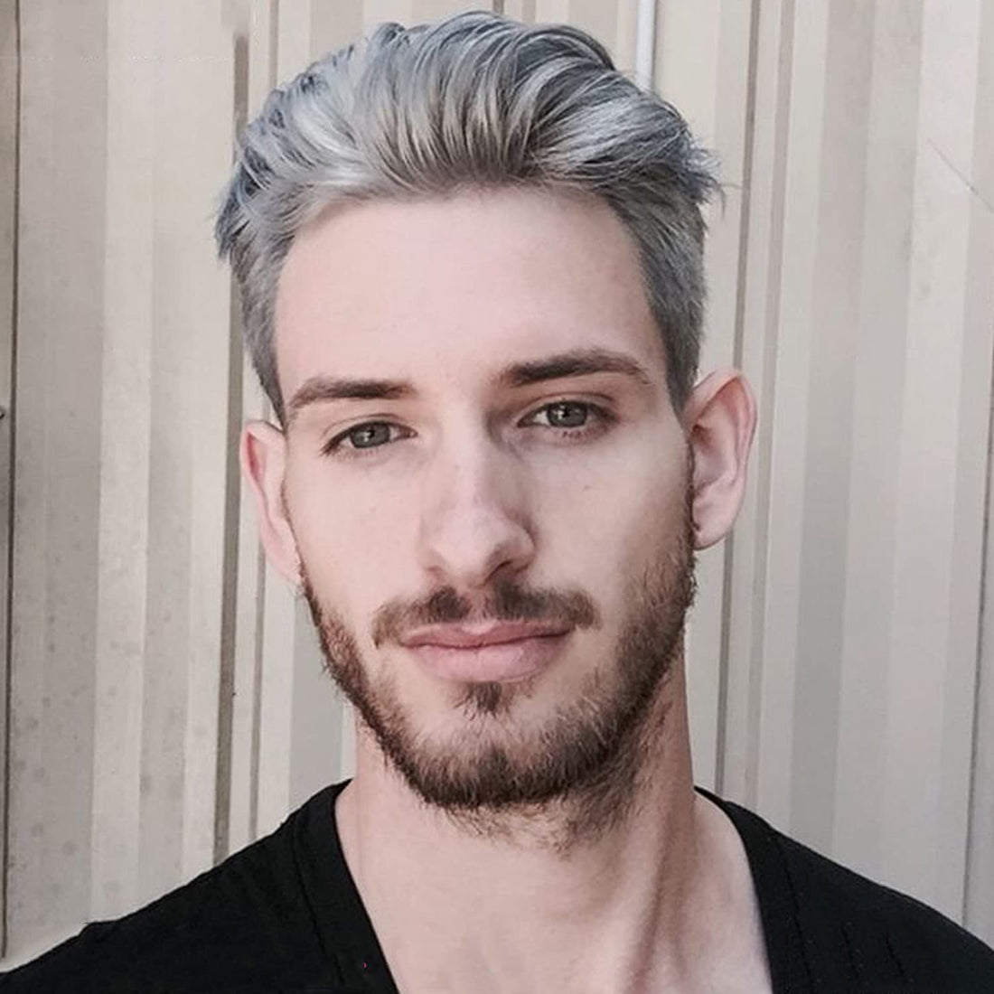 Rossy&Nancy Men Hairpiece Real French Lace Human Hair Replacement for Men Wig Thin Skin Men's Toupee 20% #2 Color Mixed 80% Grey Hair