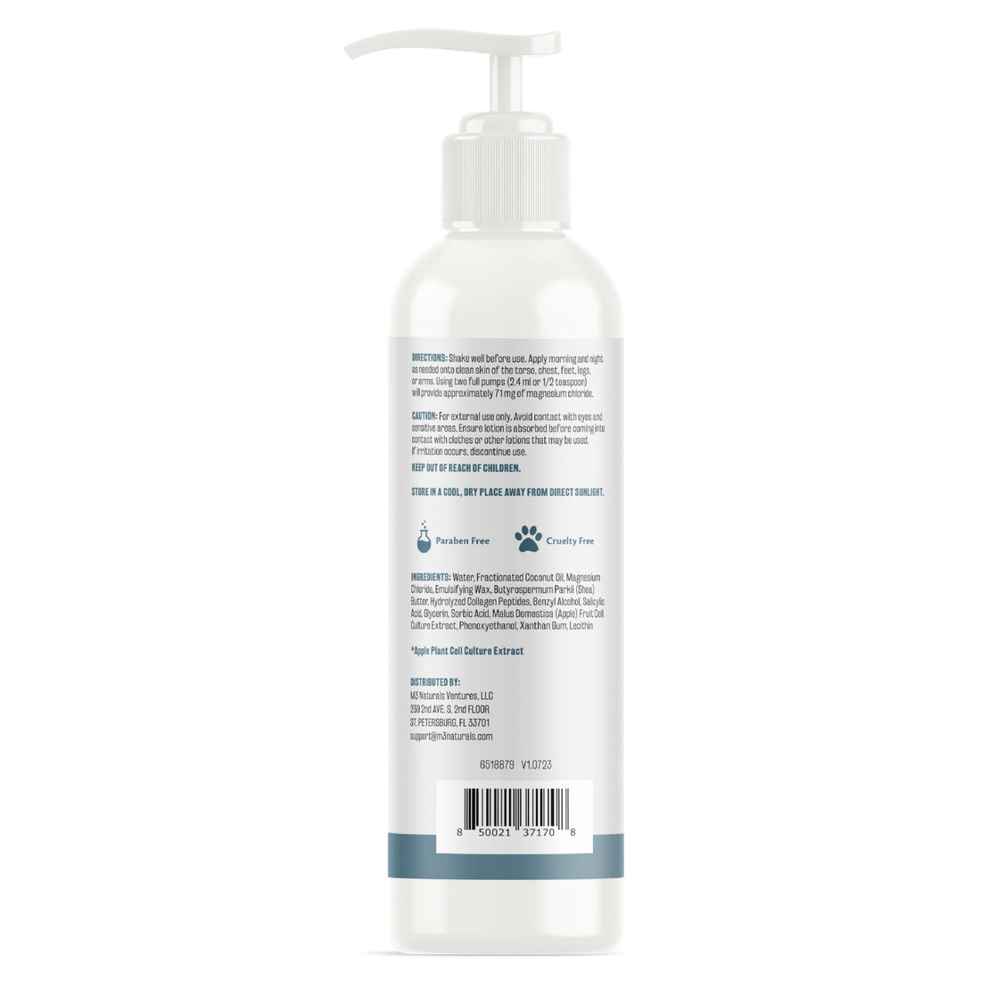 Unscented Magnesium Lotion for Sleep - Helps with Muscle Relaxation, Soothes Tired Legs, Supports Restful Nights, Moisturizes & Hydrates Skin - 8 fl oz - Magnesium Cream, Butter, Topical Magnesium