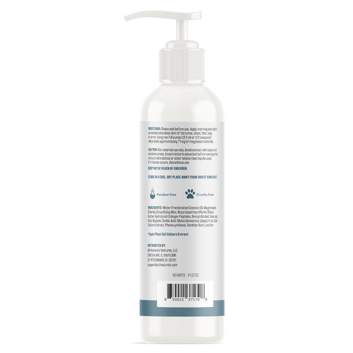 Unscented Magnesium Lotion for Sleep - Helps with Muscle Relaxation, Soothes Tired Legs, Supports Restful Nights, Moisturizes & Hydrates Skin - 8 fl oz - Magnesium Cream, Butter, Topical Magnesium