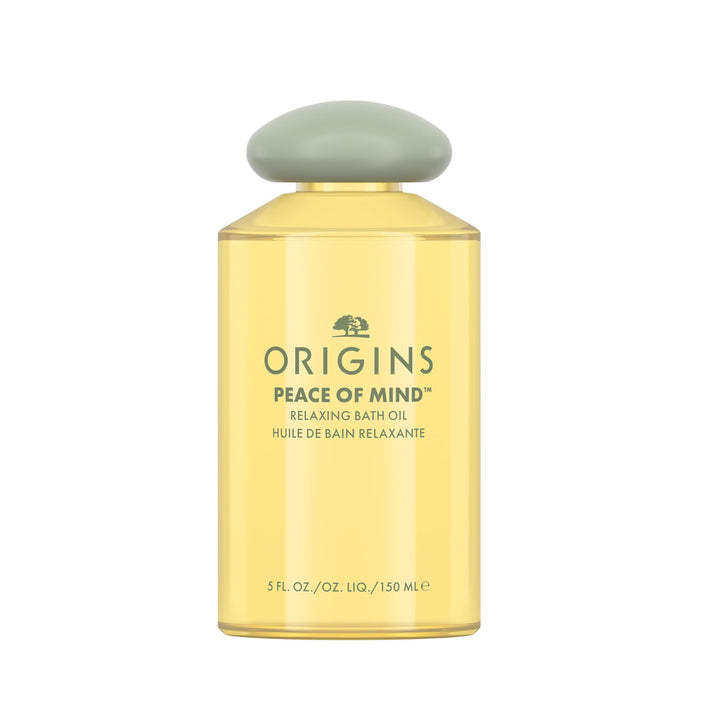 Origins Peace of Mind Relaxing Bath Oil | Softens & Nourishes | with Peppermint, Basil, & Eucalyptus Aromatherapy Essential Oils, 5 Fl Oz