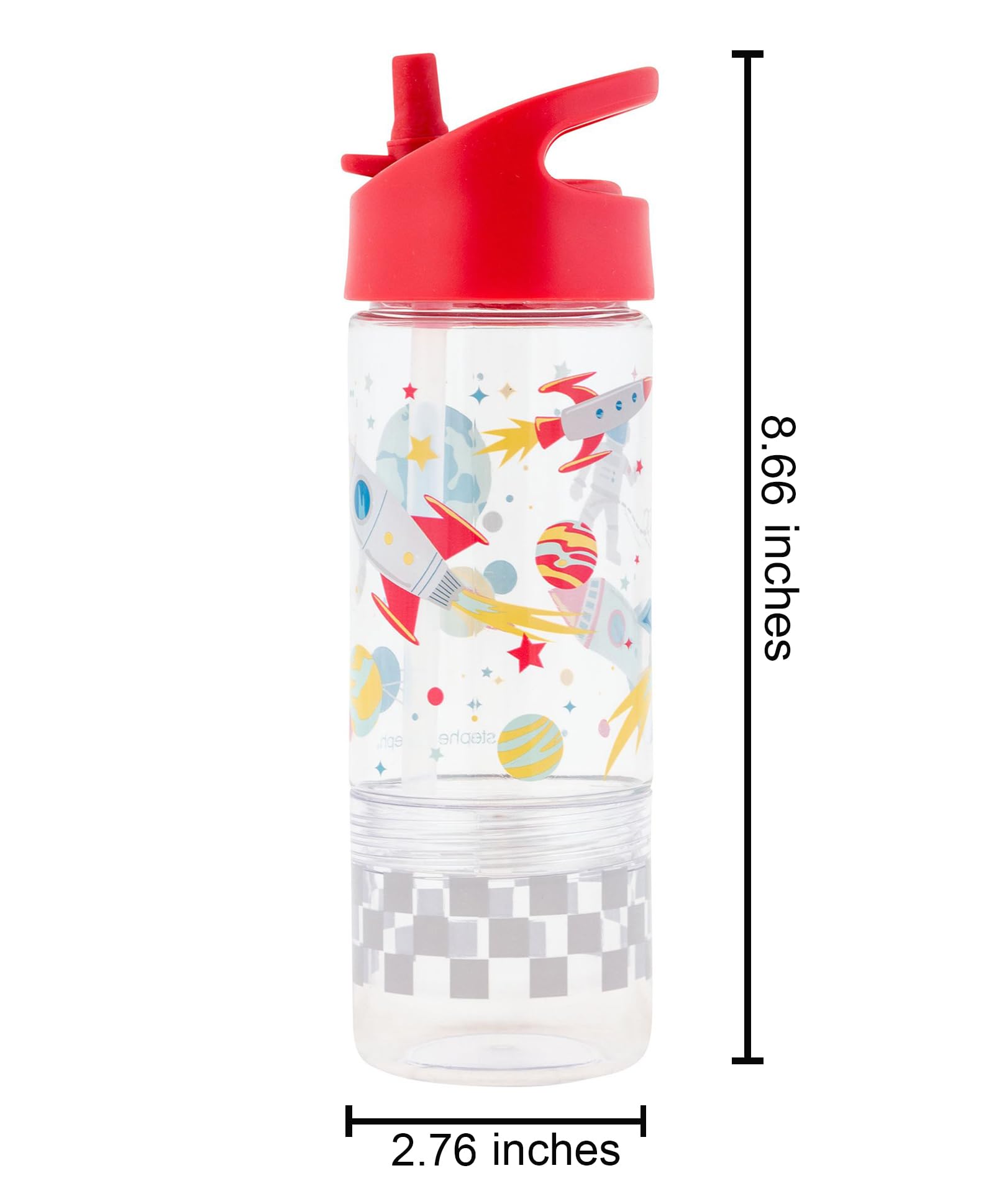 Stephen Joseph FLIP TOP BOTTLES W/ SNACK CONTAINER - SPACE, os (SJ1153)
