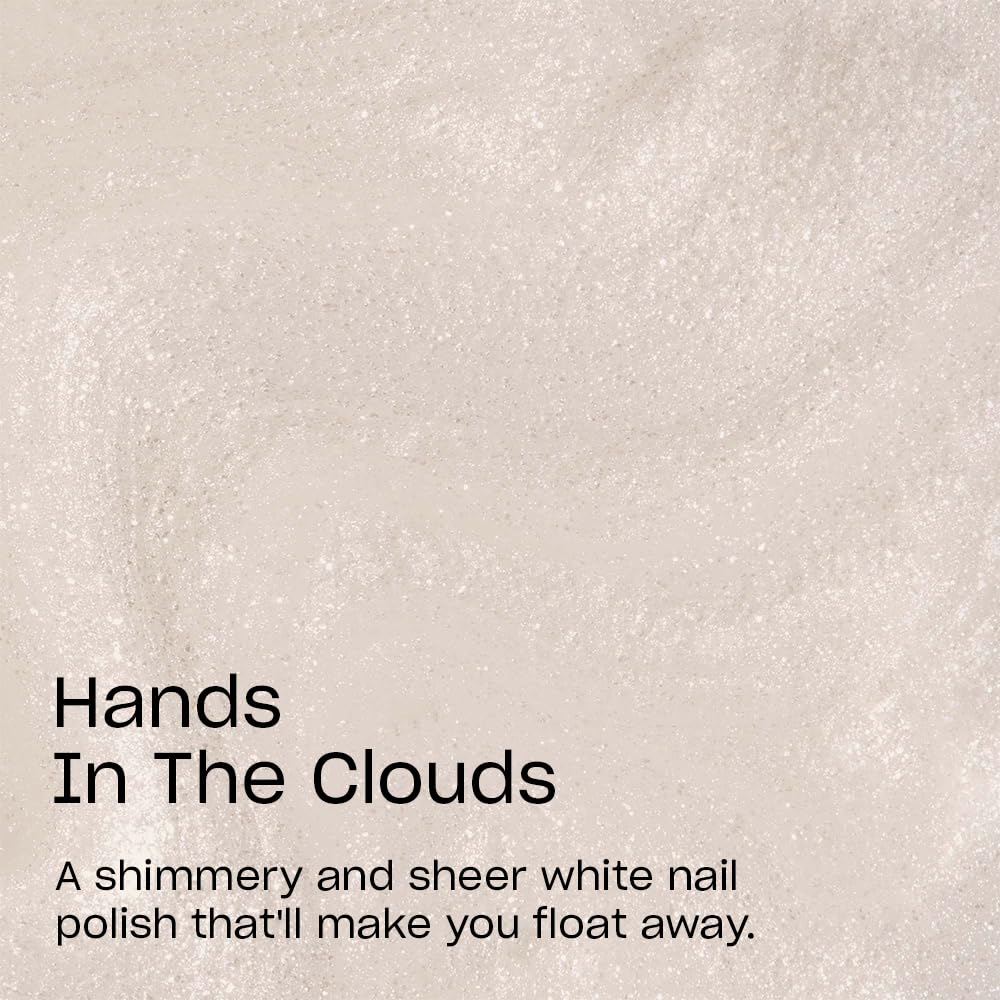 OPI Nail Lacquer Hands In The Clouds | Sheer Pastel White Shimmer Chip Resistant Nail Polish | OPI'm Dreaming Collection