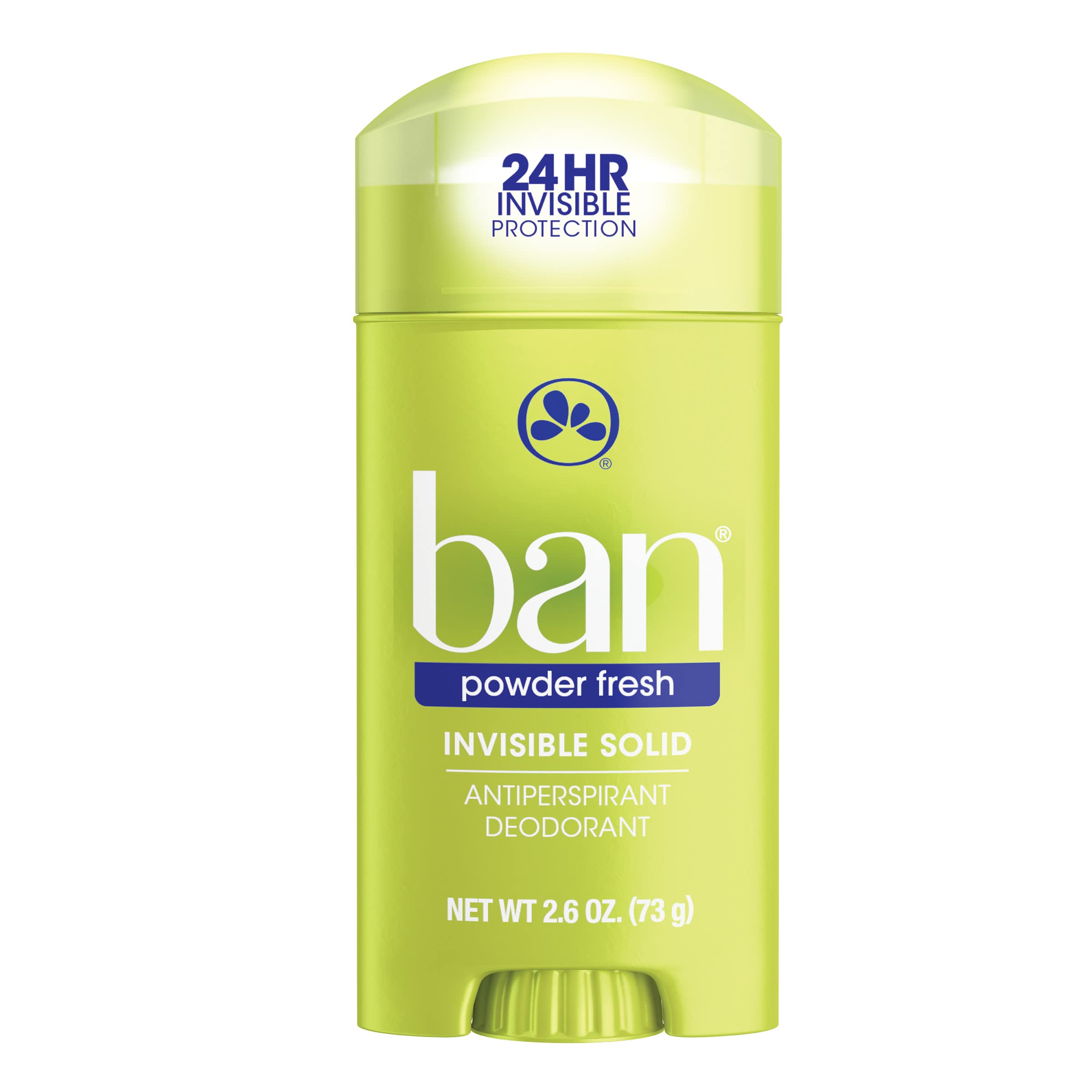 Ban Antiperspirant Deodorant, Invisible Solid, Powder Fresh, 2.6-Ounce Bottles (Pack of 6)