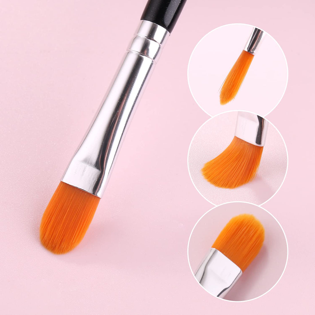 IPRESTA Flat Concealer brush Brow Brush Black Single Brushes Eye Shadow Primer Applicator Brush for Blending, Small Makeup Brush Concealer Brush Eyeshadow brush