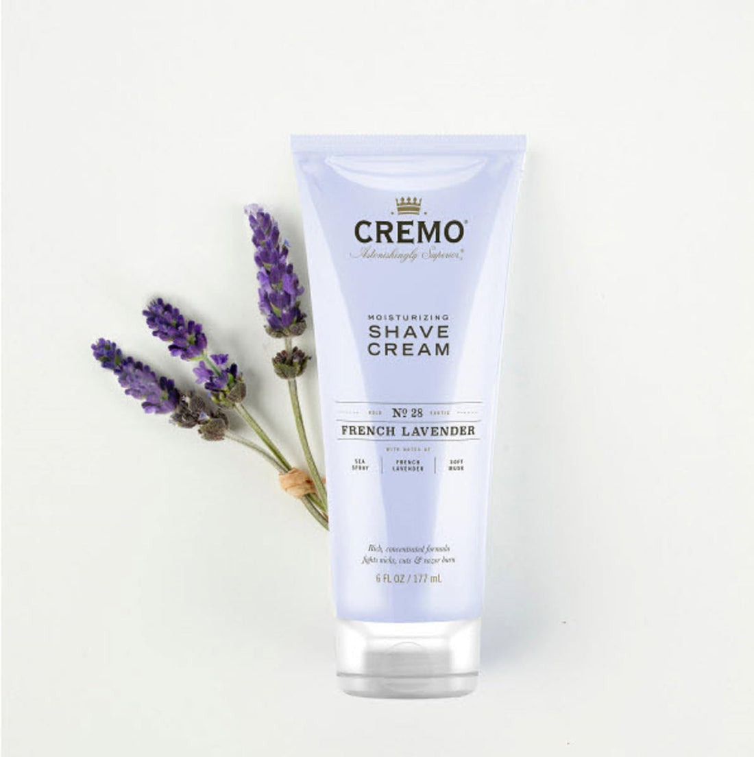 Cremo French Lavender Moisturizing Shave Cream, Astonishingly Superior Shaving Cream For Women, Fights Nicks, Cuts And Razor Burn, 6 oz, 2-Pack