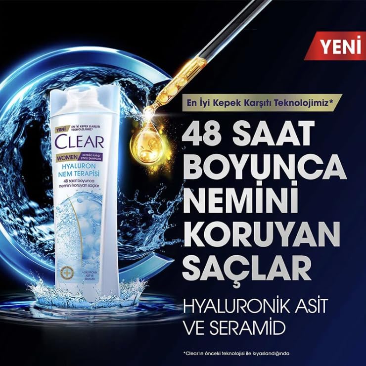 NEW Clear Women Hyaluron Moisture Therapy Shampoo-350 ML