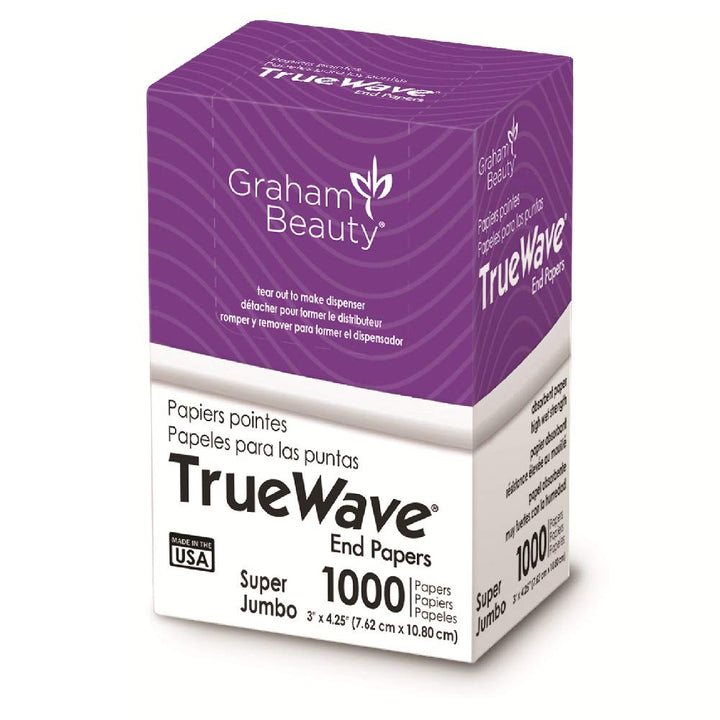 Graham Professional Beauty Graham Beauty Salon Truewave Super Jumbo End Paper 1000 Pack - HC-56175