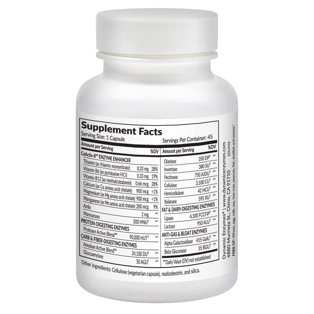 Eat E-Z Ultra Digestive Enzymes for Gut Health; Anti-Bloating; Digestive Enzyme for Immune Support | 45 Count