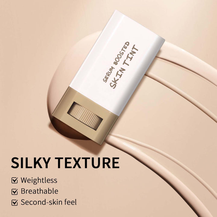 Foundation Stick Beauty Balm Serum Boosted Skin Tint, Solid Tinted Moisturizing Serum Contour Stick Foundation Face Stick for Women, Natural Finish Makeup