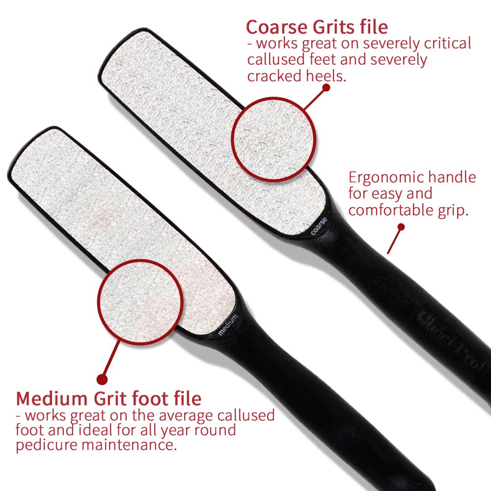 Checi Foot File Carded Nail Files, Dual Coarse and Medium