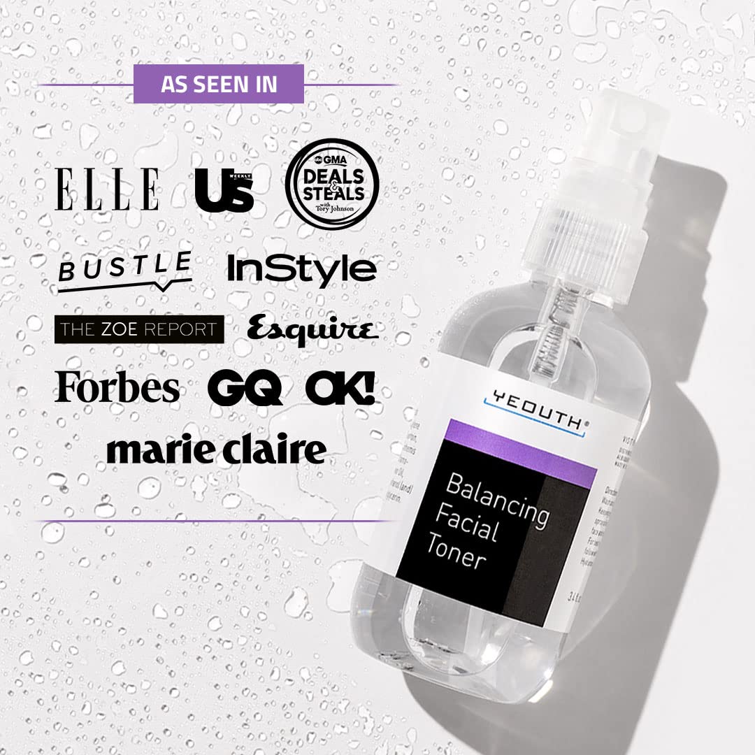 Best Balancing Facial Toner to Fight Aging Skin From YEOUTH, Hydrating Skin Toner For Face Contains Chamomile Flower, Allantoin, Alcloxa, The Most Advanced Anti Aging Toner Available, 100% GURANTEED