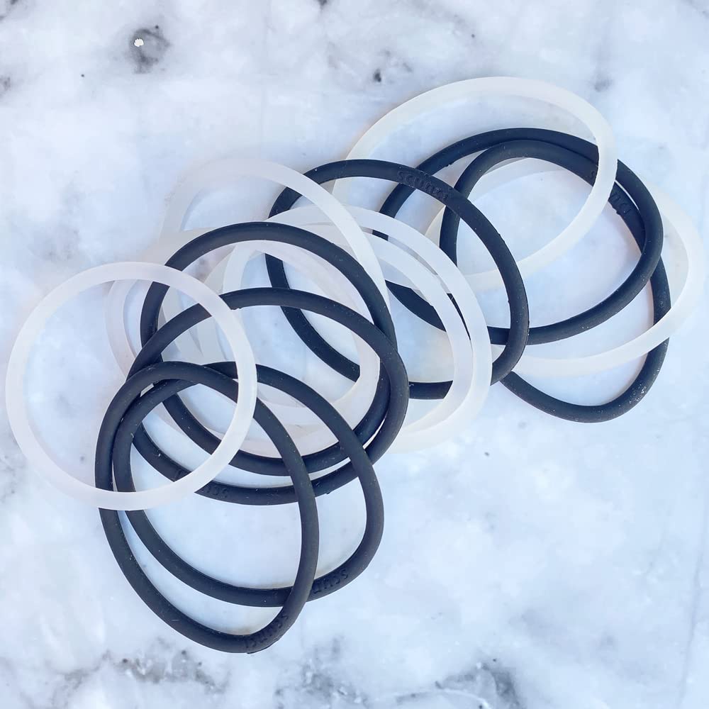 Scunci 3820503a048 Black& Clear No Slip GripÃ‚® Ponytailers by Scunci