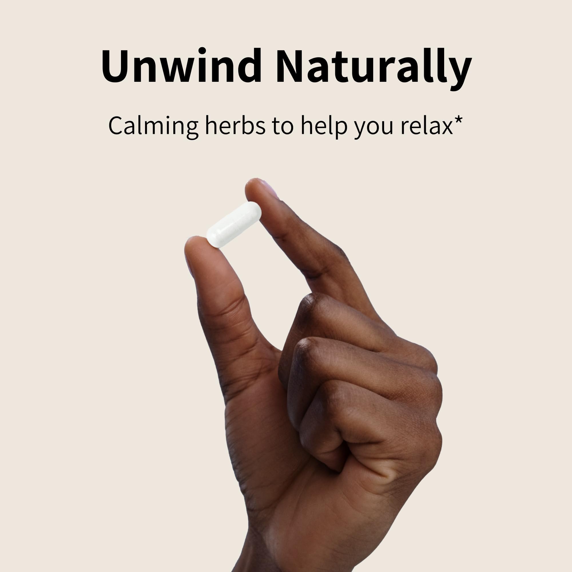 Nourished Naturals - Calm + Sleep Capsules for Deep Sleep & Stress Relief with Ashwagandha, Chamomile, Tart Cherry Extract, Passionflower, L-theanine, & Magnesium Bisglycinate - 180 Capsules