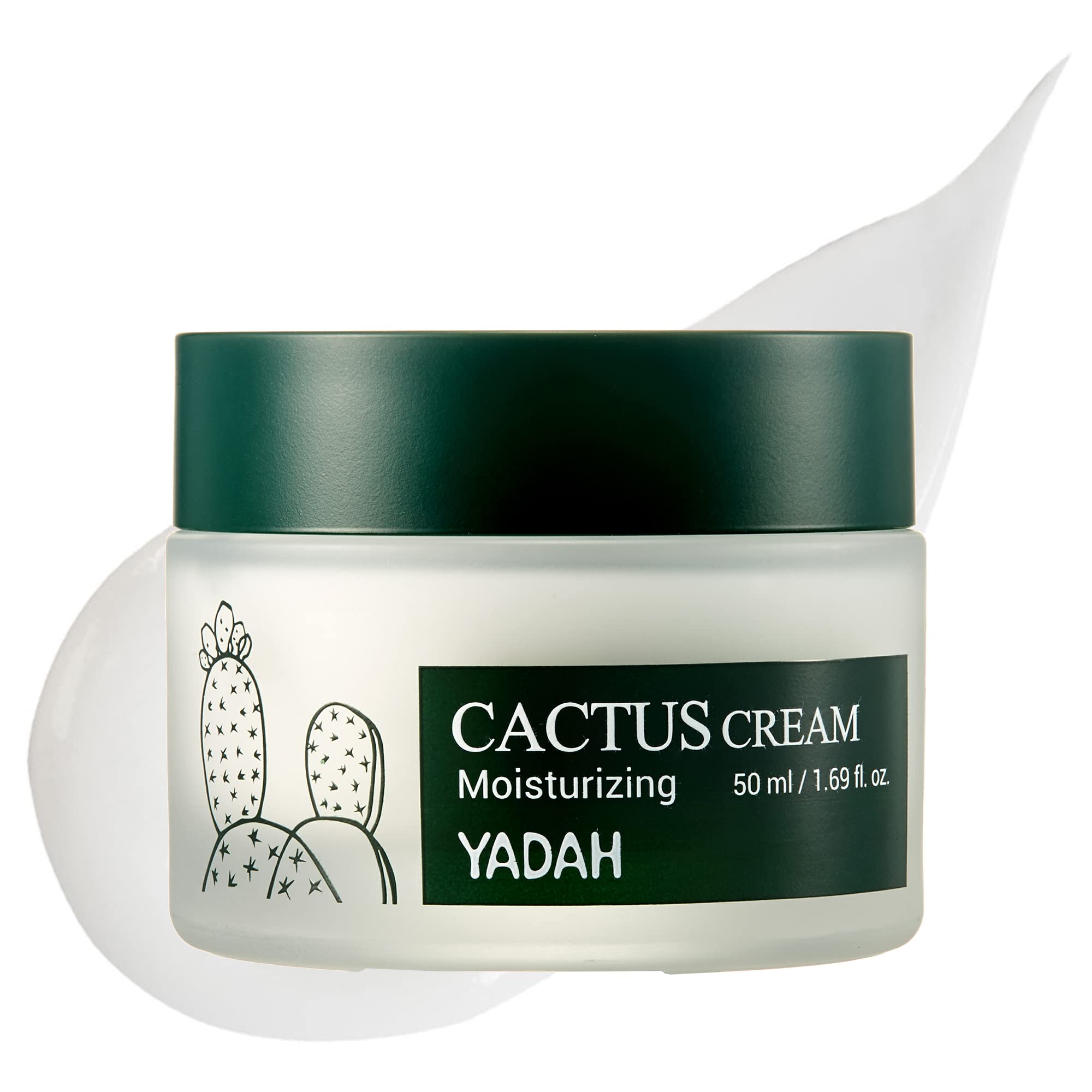 YADAH Cactus Cream 1.69 Fl.Oz. ââ‚¬â€œ Facial Hydrating Moisturizer Forming Moisture Barrier for Sensitive Dry Skin