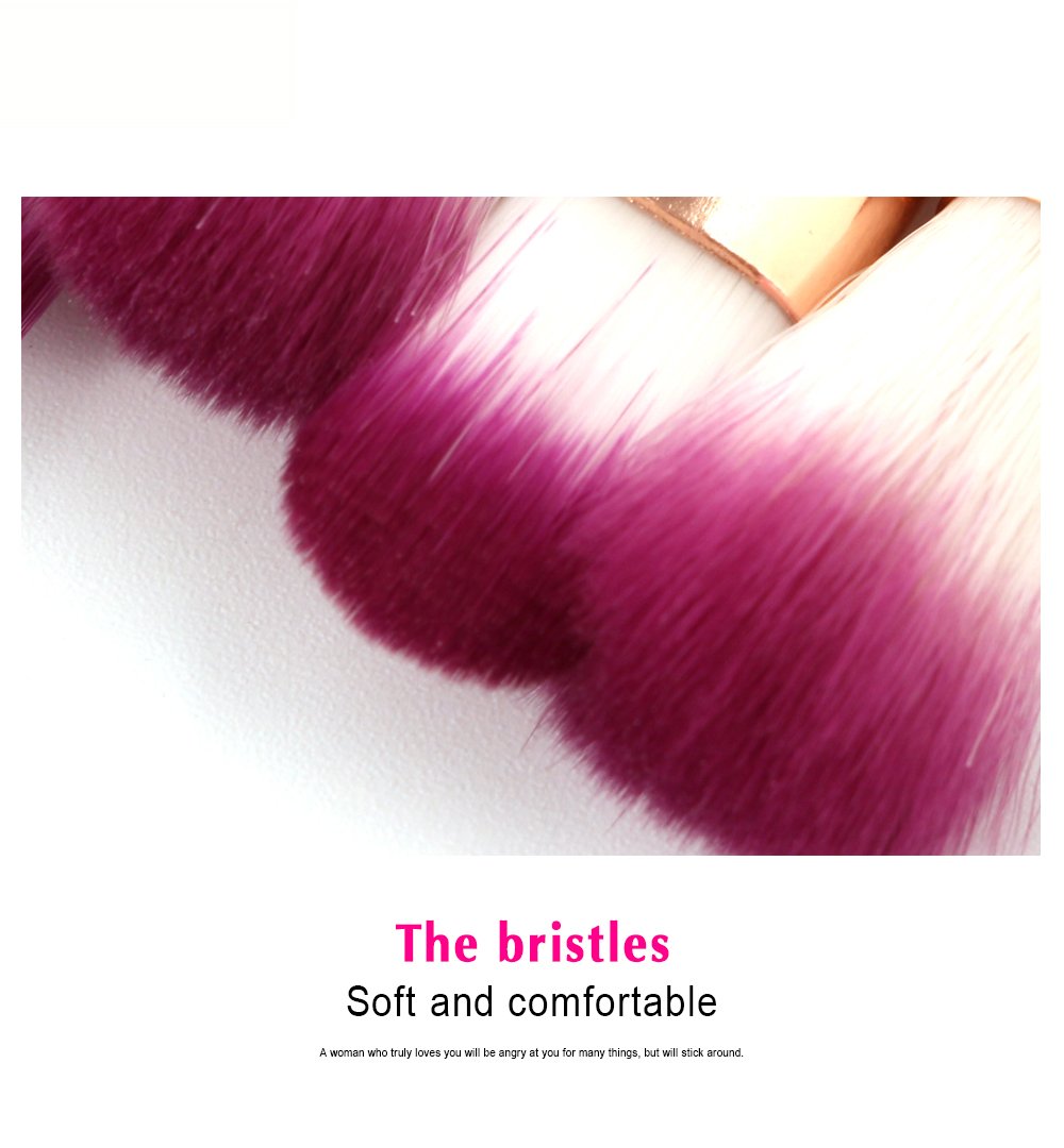 LHEI New 10 Pcs Mermaid Makeup Brush Set Professional Eye Makeup Brushes For Eyeshadow Concealer Eyeliner Brow Blending Brush Tool