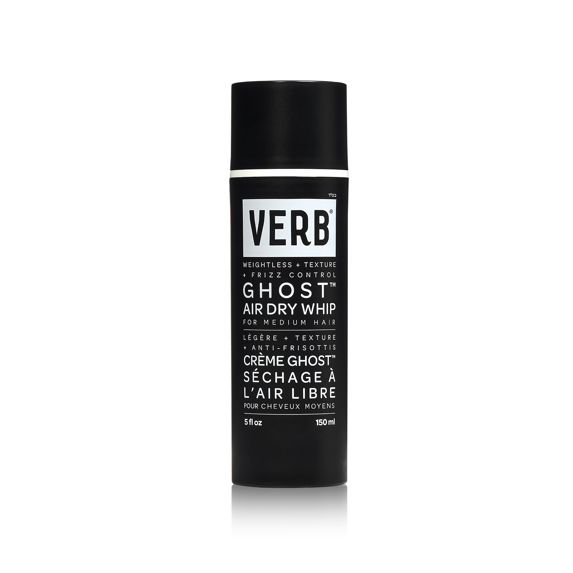 VERB Ghost Air Dry Whip, 5 oz - Weightless Styling Cream - Infused with Moringa Oil - Anti-Frizz + Provides Hydration- Vegan, No Parabens or Harmful Sulfates