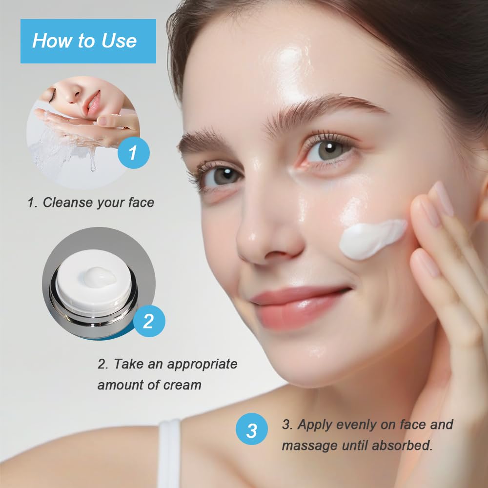 Face Moisturizer Retinol Cream with Collagen and Hyaluronic Acid | Day & Night Anti-Aging and Anti-Wrinkle Skin Barrier Hydration Cream for All Skin Types