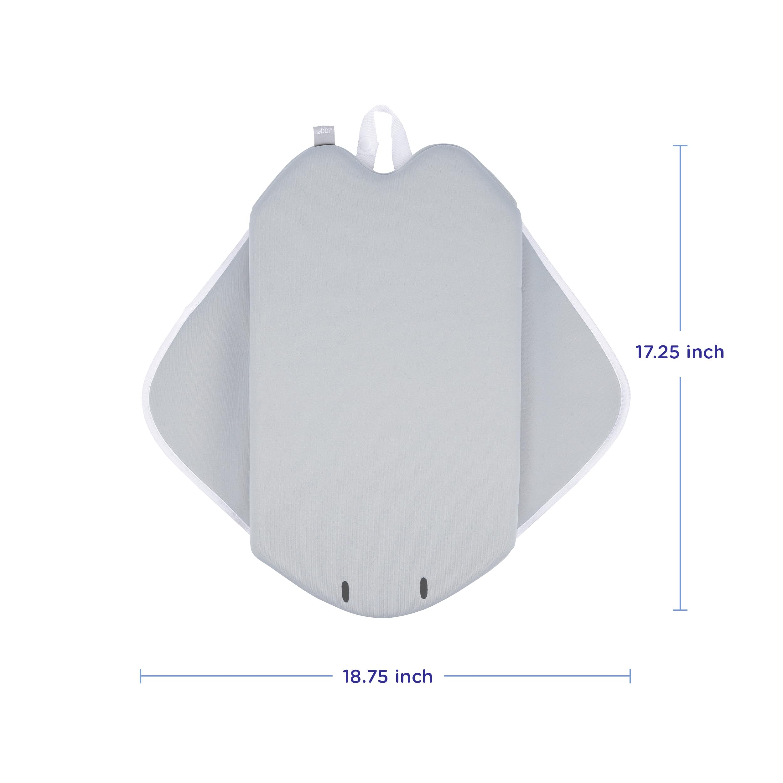 Ubbi Cushioned Kneeler Pad, Non-Slip, Baby and Toddler Bath Time Must Have Accessory for Parents, Gray