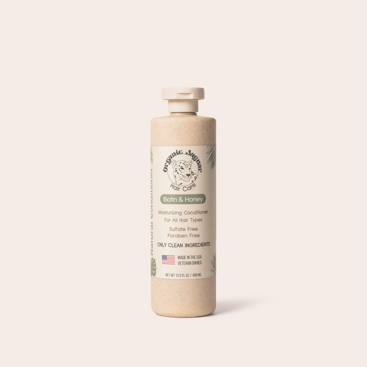 Organic Jaguar Natural Conditioner for Hair Care, Sulfate Free Conditioner with Vitamin E, Castor, Argan and Almond Oil, Rosemary and Peppermint Scent, Dry to Color Treated to All Hair, 13.5 fl oz