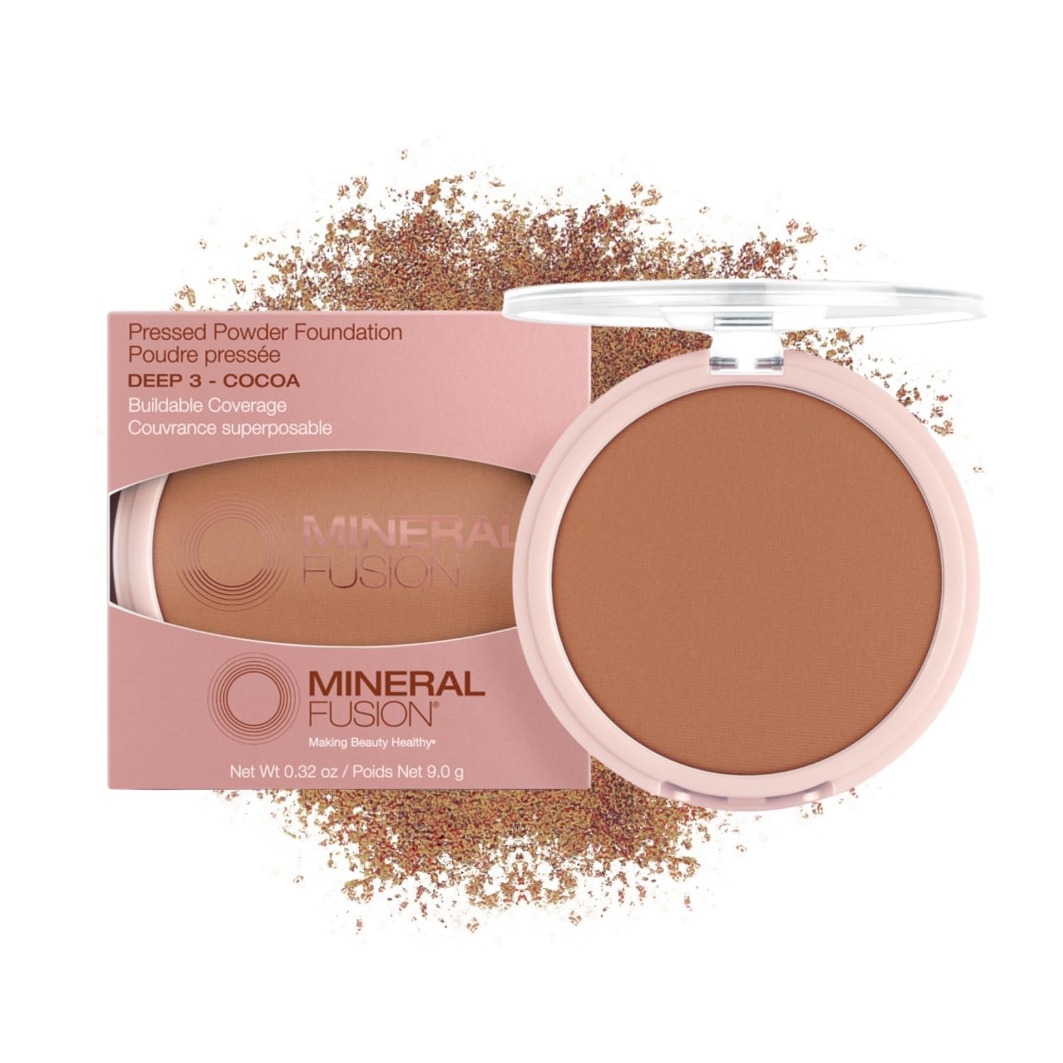 Mineral Fusion Deep 3 Makeup Pressed Powder Foundation By Mineral Fusion, 0.32 oz