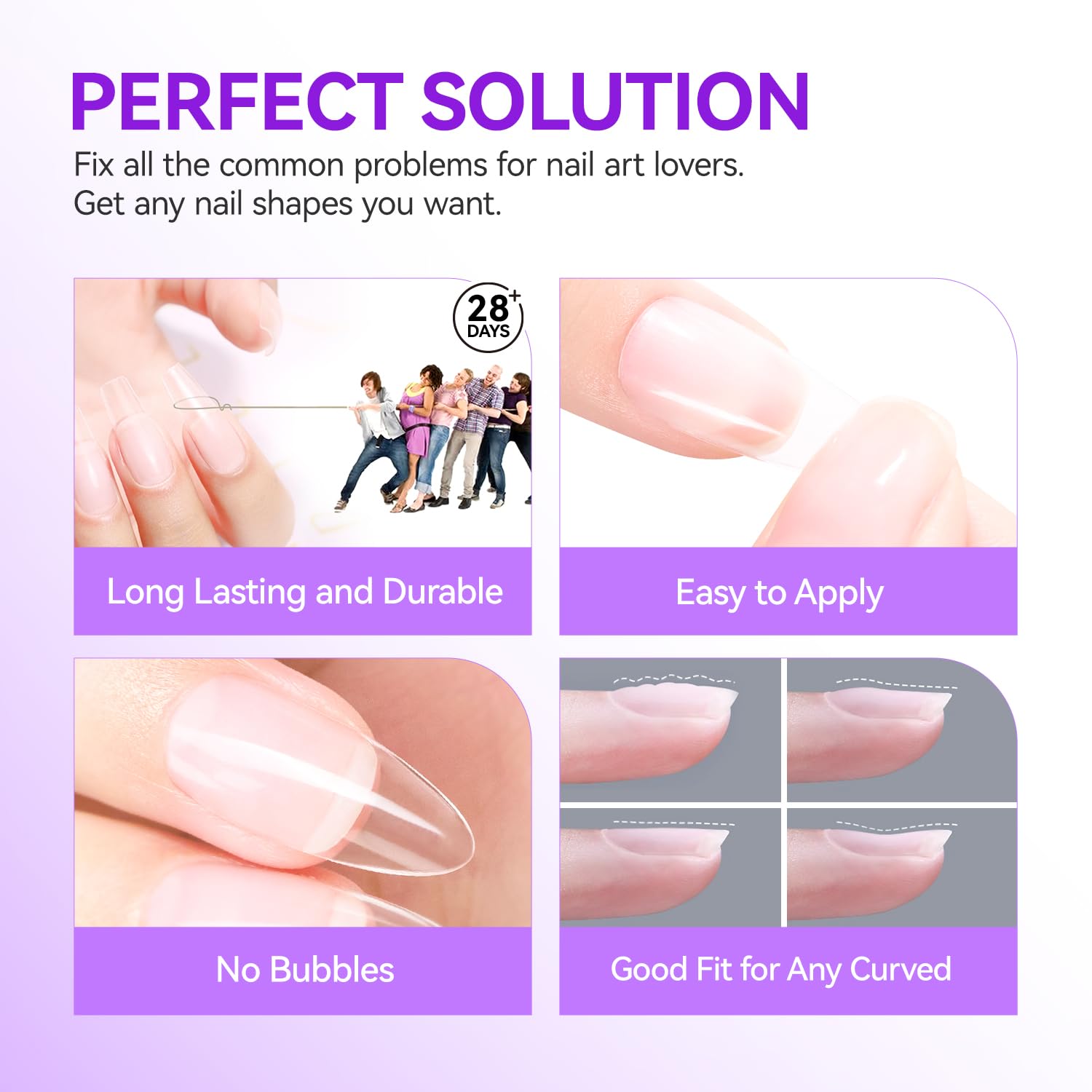 Gelike EC Gel Nail Glue UV Light: 6 in 1 Adhesive Gel Nail Polish, Strong Nail Glue For Press On Nails Nails Acrylic Tips, Long Last Gel x Nail Kit Blooming Gel Girl Gift for Home Salon Beginner DIY