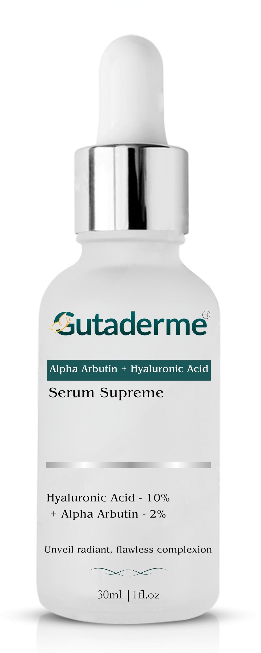 Gutaderme Alpha Arbutin + Hyaluronic Acid Serum for Face Hylunaric Acid Moisturizer, 30ml/1fI.oz