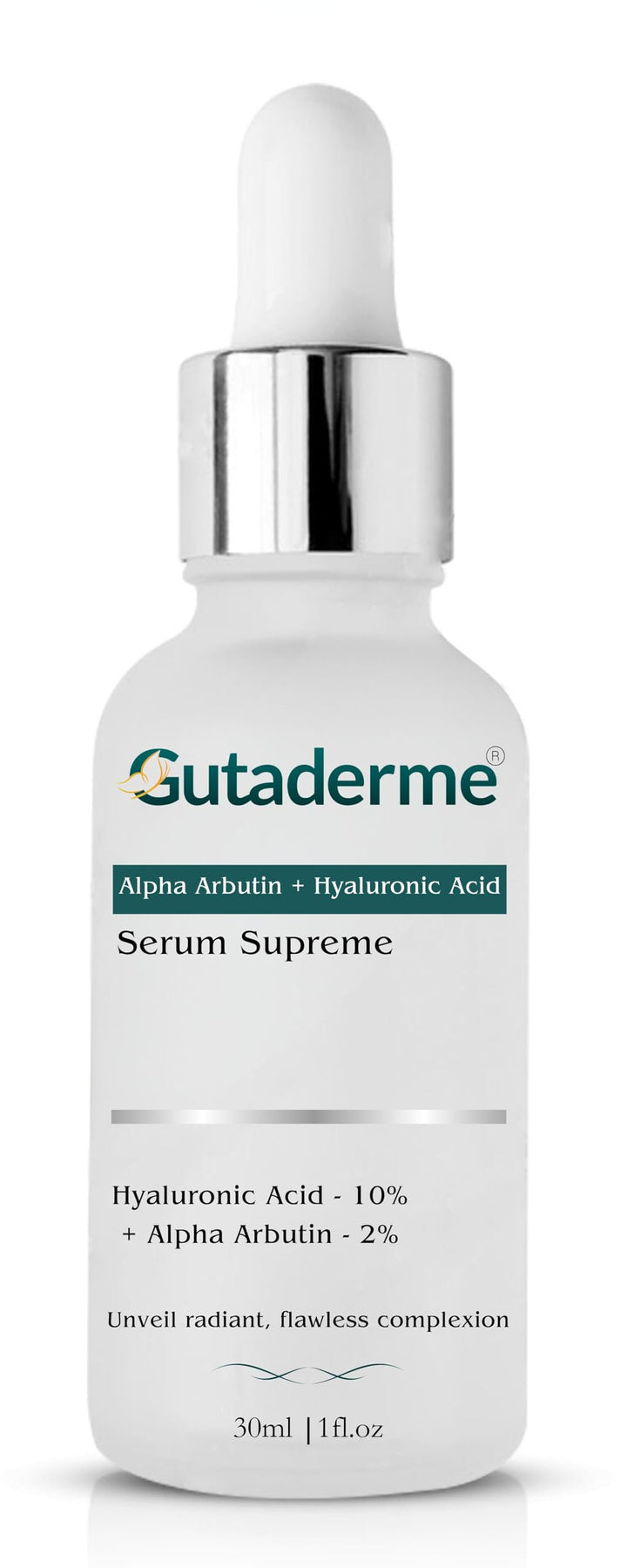 Gutaderme Alpha Arbutin + Hyaluronic Acid Serum for Face Hylunaric Acid Moisturizer, 30ml/1fI.oz