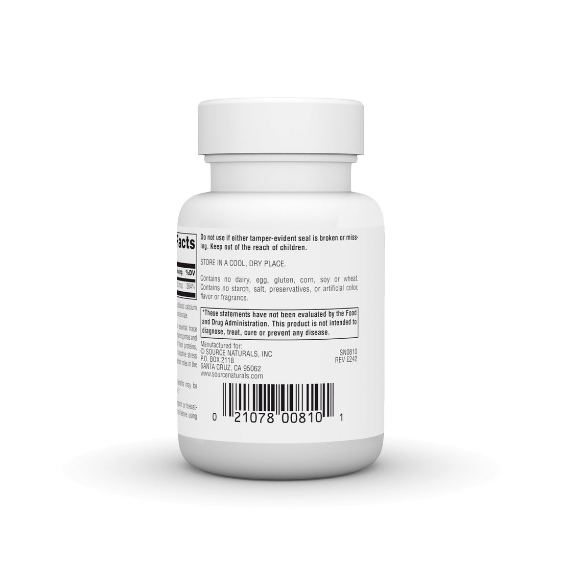 Source Naturals Selenium, Organically Bound Food-Form Antioxidant*, 200 mcg - 60 Tablets