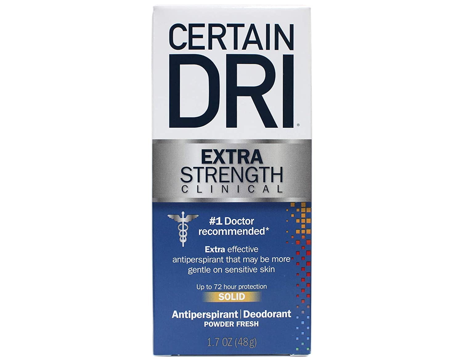 DSE Certain Dri Anti-perspirant Solid Stick - 1.7 Oz, Unscented, Unisex
