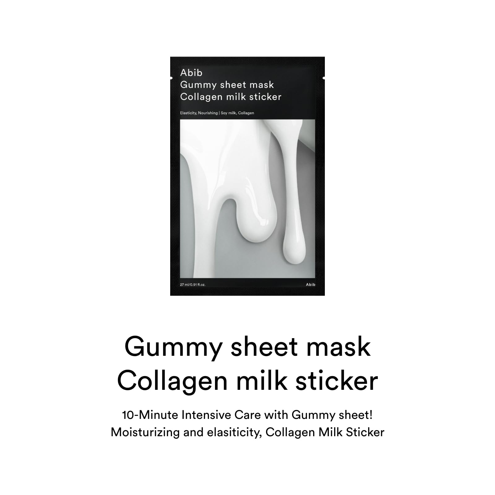 Abib Gummy Sheet Mask 10 Sheets Collagen Milk (Elasticity)