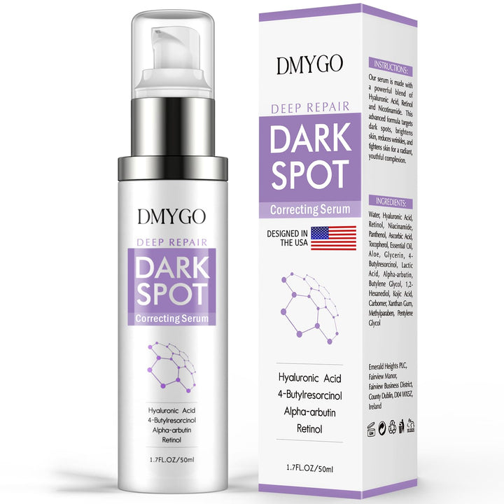 Dark Spot Remover for Face and Body: Dark Spot Corrector for Age Spot Sun Spot Melasma Uneven Skin Tone, with Vitamin C and Hyaluronic Acid for Women and Men (1.7 Fl Oz)