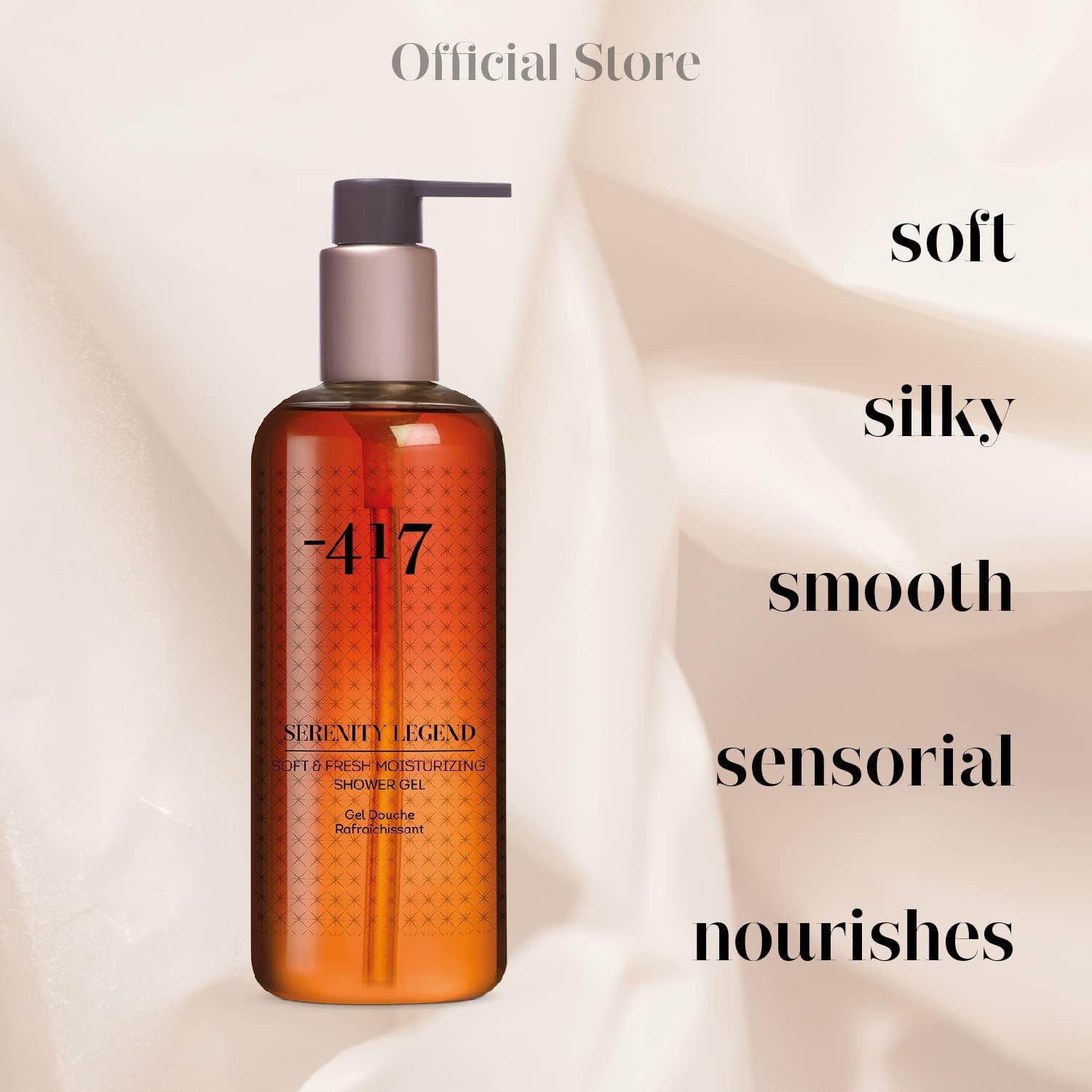 -417 Dead Sea Cosmetics Fresh Moisturizing Shower Gel - Anti-Aging and Nourishing Delicate Daily Body Shower Gel for Instantly Soft Skin - with Aloe Vera - All Natural 11.8 oz