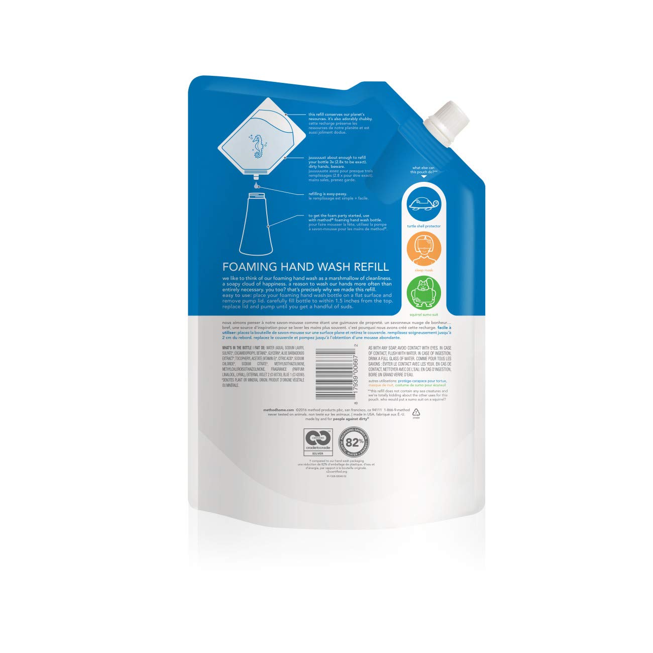 Method Gel Hand Wash Refill Pouch, Sea Minerals, 34 oz