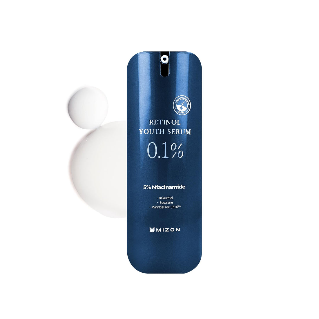 MIZON Retinol Youth (0.1% Retinol Serum) Fine Line Treatment Bakuchiol Peptides Niacinamide Youthful Skin Korean Skincare (0.99 oz)