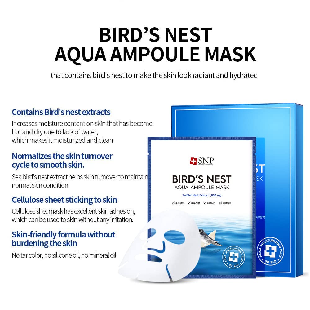 SNP Birds Nest Aqua Ampoule Mask