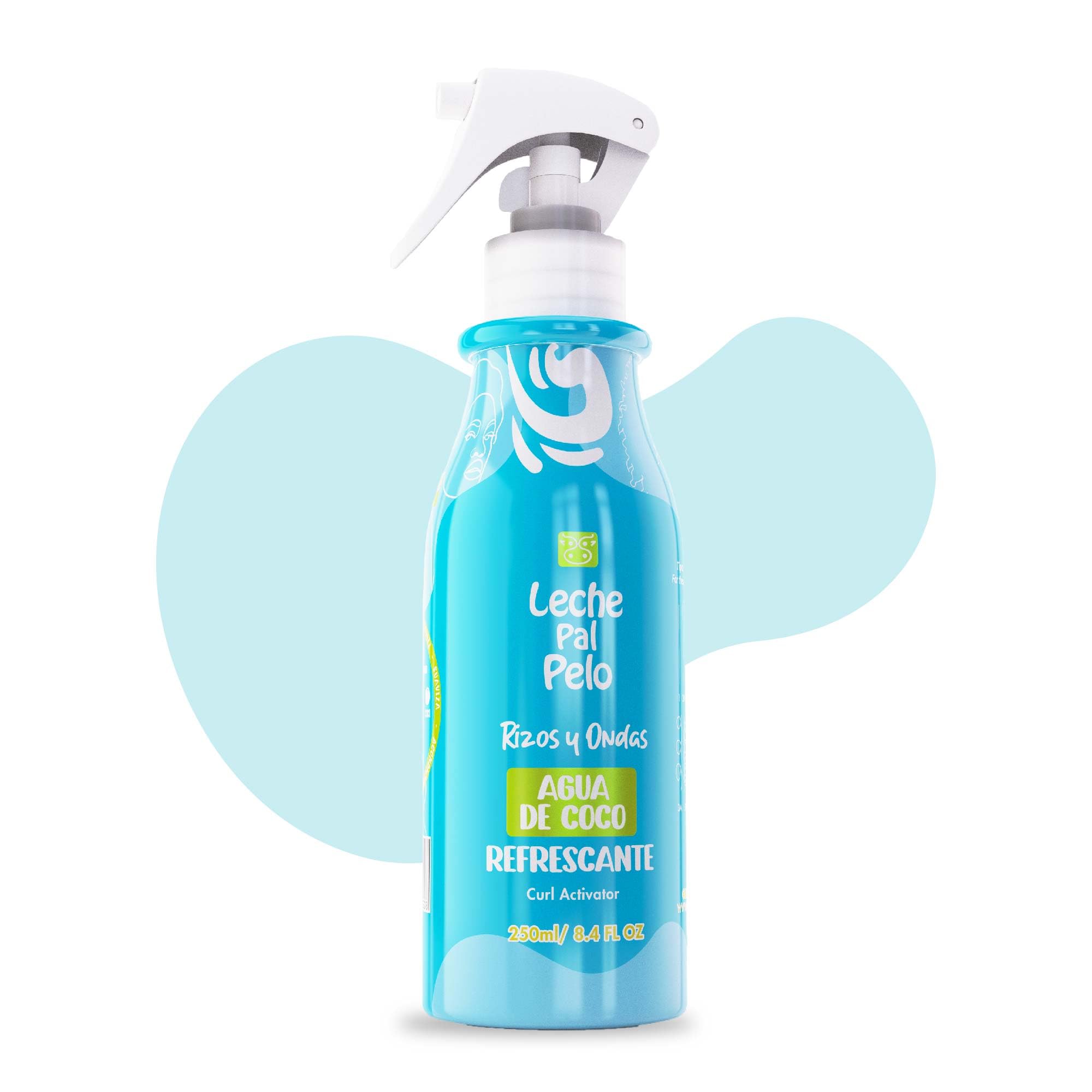 Coconut Water Hair Treatment spray with Amino Acids & Coconut Milk - Deep Hydration, Frizz Control & Repair for Curly Hair 8.4 oz.