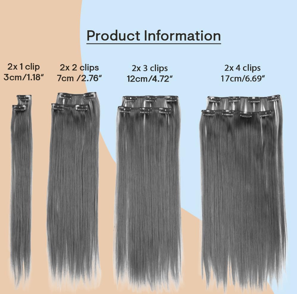 intensive red # 3100 CES120 : PRETTYSHOP XXL Full Head Set 8 pcs 20 Clip In Hair Extensions Hairpiece Smooth Straight Heat-Resisting intensive red # 3100 CES120