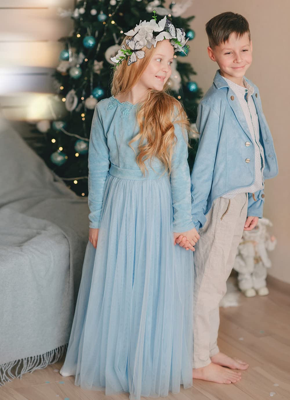 White Buterflies Crown Butterfly Headband Hair Wreath Floral Garland Crown Headpiece