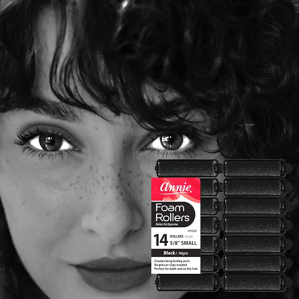 Annie Foam Rollers (Black) Size: Small14pc