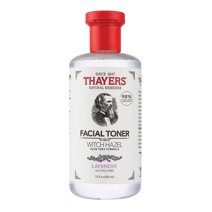 Thayers Alcohol-Free Witch Hazel with Organic Aloe Vera Formula Toner, Lavender 12 oz (Pack of 2)