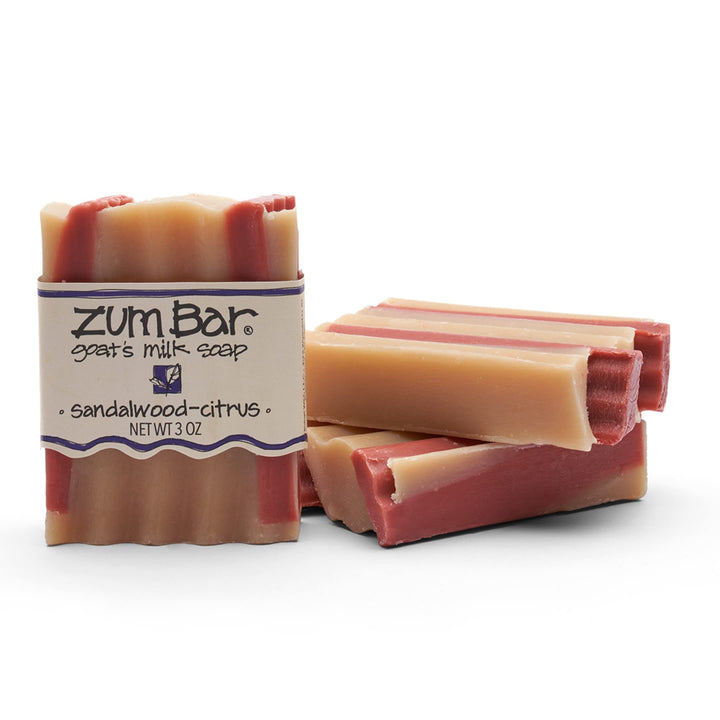 Indigo Wild: Zum Bar Goat's Milk Soap Bar, Sandalwood Citrus 3 oz (3 pack)