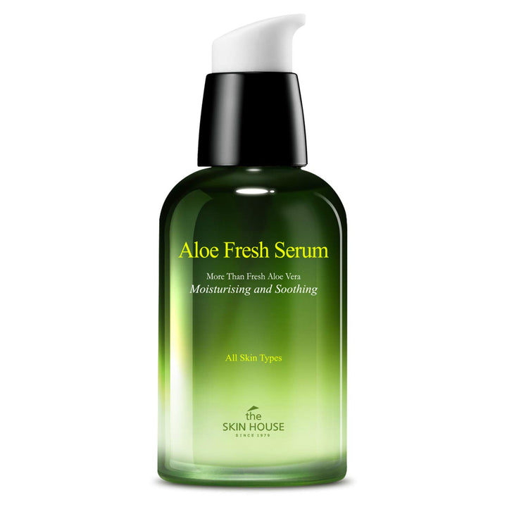 The Skin House- Aloe Fresh Serum (1.69 fl oz/50ml). Deep moisturizing and calming serum. No sticky residue aloe, soothing, deep hydration, aloe vera skin care.