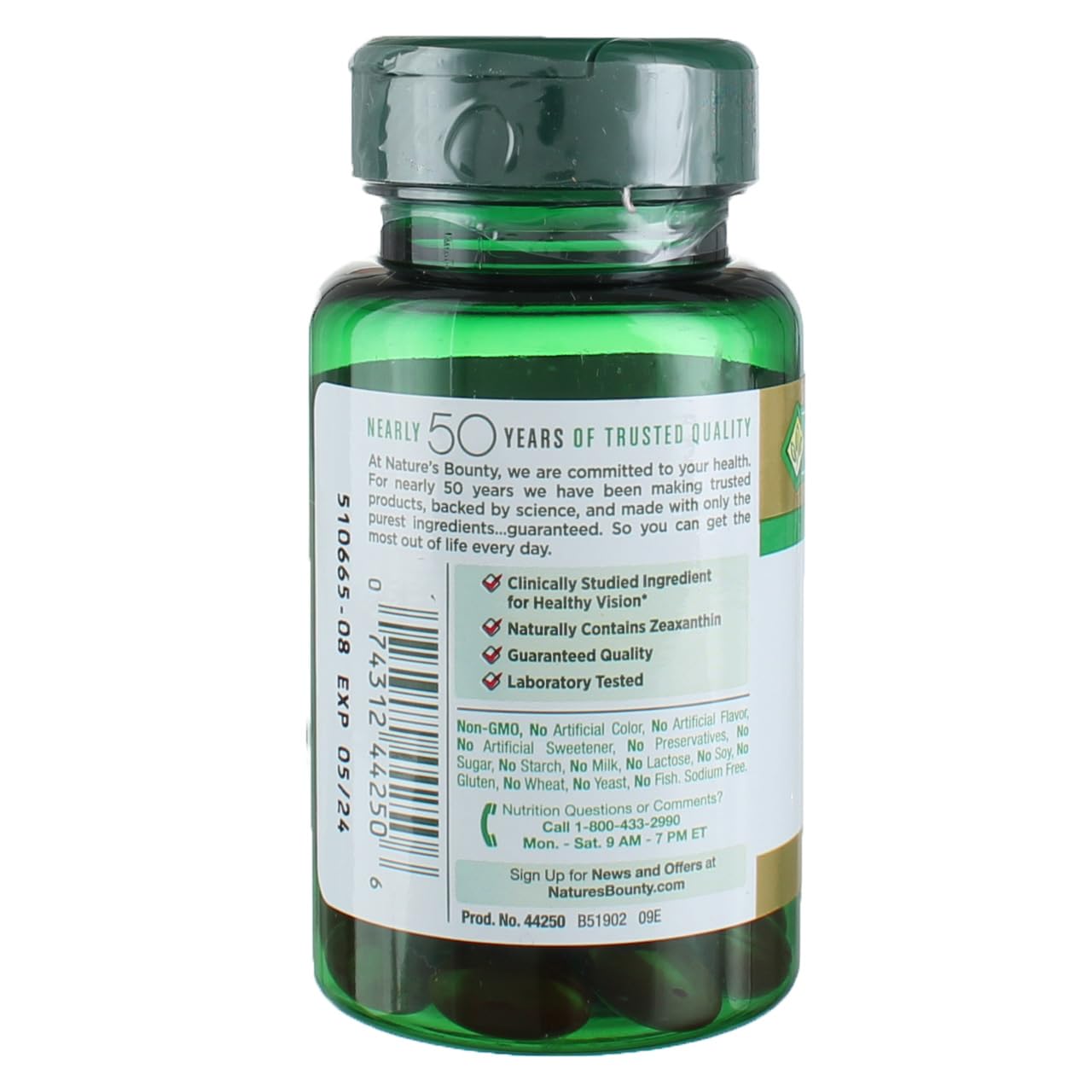 Nature's Bounty Lutein Softgels, 30 count (Pack of 2)